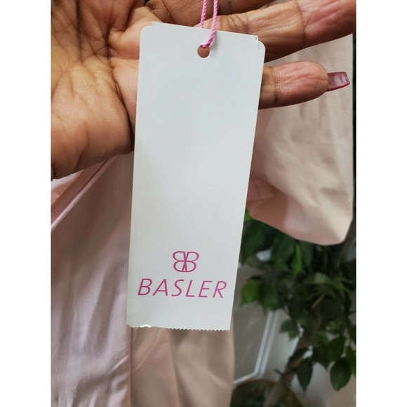 Bloomingdale's Basler Women's Pink Round Neck Short Sleeve Knee Length Dress - Picture 10 of 12